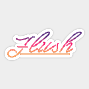 gradient neon flush Sticker